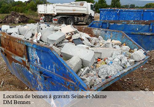 Location de bennes à gravats 77 Seine-et-Marne DM Bennes