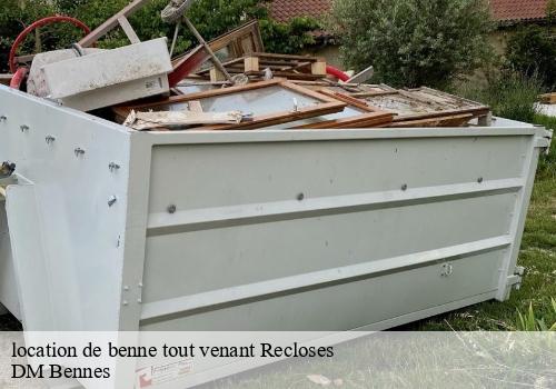 location de benne tout venant recloses-77760 DM Bennes