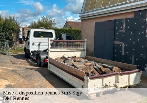 Mise à disposition bennes 3m3 sigy-77520 DM Bennes