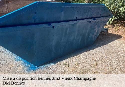 Mise à disposition bennes 3m3 vieux-champagne-77370 DM Bennes
